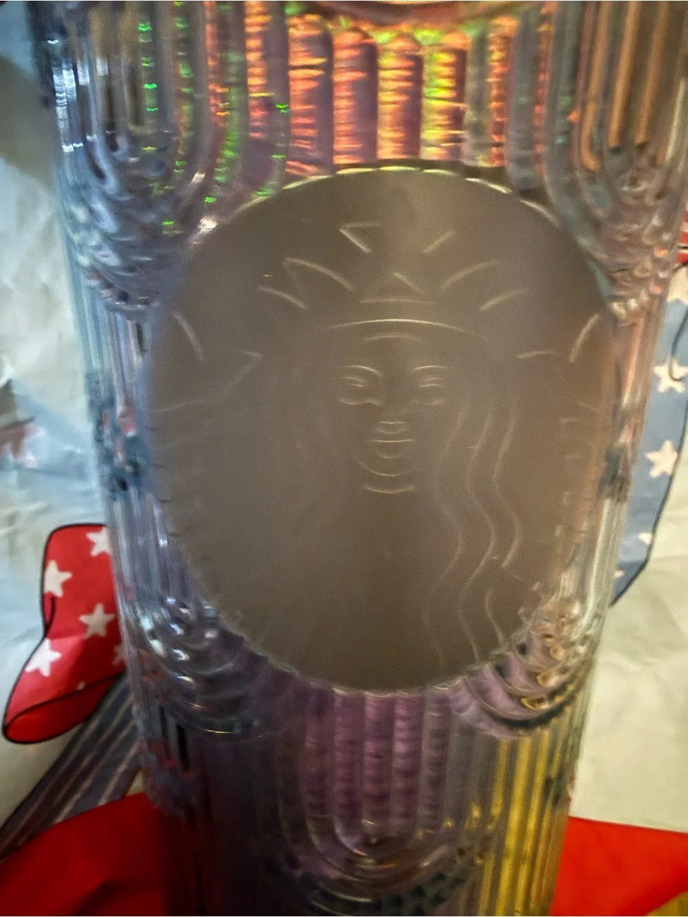 Iridescent Purple Disposable Party Tumbler - Decorative Textured Design